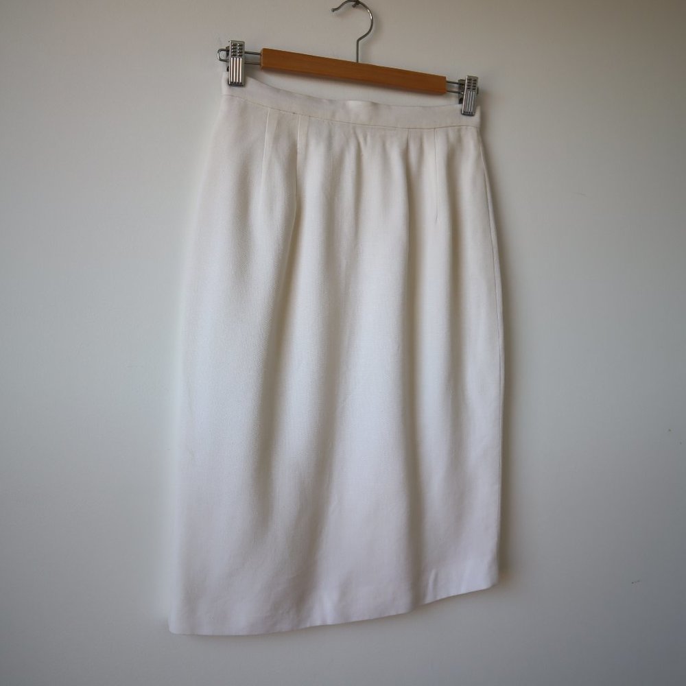 Vintage Ports International White Skirt, Size 8